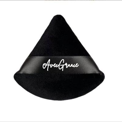 AvecGraace 5 Pieces Powder Puff Face Soft Triangle Makeup Puff for for Loose Powder Mineral Powder Body Powder Wet Dry Cosmetic Foundation Sponge Makeup Tool(Black)