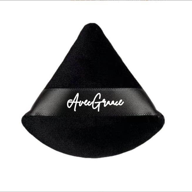 AvecGraace 5 Pieces Powder Puff Face Soft Triangle Makeup Puff for for Loose Powder Mineral Powder Body Powder Wet Dry Cosmetic Foundation Sponge Makeup Tool(Black)