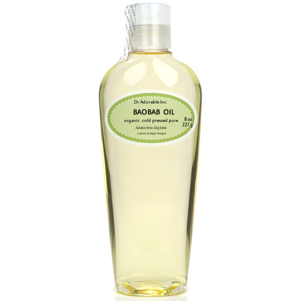 Dr Adorable - 8 oz - Baobab Oil - 100% Pure Natural Cold Pressed Organic