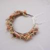 Autumn Dried Flower Crown - Darling Halo Style Headband in Organic Naturally Dried Flowers in Mustard Yellow, Blush and Cream (Bridal Set) view 1