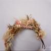 Autumn Dried Flower Crown - Darling Halo Style Headband in Organic Naturally Dried Flowers in Mustard Yellow, Blush and Cream (Bridal Set) view 4