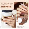 Modelones Acrylic Powder 6 Colors Acrylic Nail Powder Kit Skin Tones Brown Neutral Milky Daily Elegant Nail Acrylic Powder for 3D Acrylic Nail Art Nail Extension No Nail Lamp Needed view 2