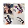 8PCS Sparkling Crystal Stone Braided Hair Clips for WomenFour-Leaf Clover Chopped Hairpin Duckbill ClipMulti Clip Hair BarretteTriple Hair Clips with Rhinestones for Sectioning((A+B)) view 4