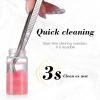 Beavorty 2Pcs Eyelash Extension Tweezers Cleaning Tool with Liquid Remover and Sponge Ball Eyelash Curler Cleaner for Lash Extension Application Supplies A view 2