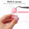 Beavorty 2Pcs Eyelash Extension Tweezers Cleaning Tool with Liquid Remover and Sponge Ball Eyelash Curler Cleaner for Lash Extension Application Supplies A view 4