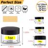 1 oz Plastic Containers with Lids 100pcs Plastic Jars with Lids + 3/5/10 Gram 24pcs Sample Containers Travel Jar Great for Lip Scrub, Body Butters, Cream, Lotion, Labels & Spatulas (124 Pack) view 2