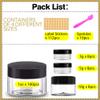 1 oz Plastic Containers with Lids 100pcs Plastic Jars with Lids + 3/5/10 Gram 24pcs Sample Containers Travel Jar Great for Lip Scrub, Body Butters, Cream, Lotion, Labels & Spatulas (124 Pack) view 4