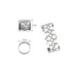100 Pcs Dreadlocks Beads Hair Braid Rings Metal Cuffs Aluminum Dread Locks for Women Hair Clips Accessories (Silver) view 3
