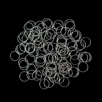 100 Pcs Hair Rings Braid Rings Hair Loop Clips for Women Hair Clips Accessories (Silver)