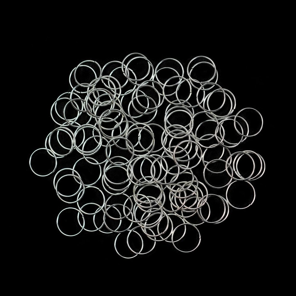 100 Pcs Hair Rings Braid Rings Hair Loop Clips for Women Hair Clips Accessories (Silver)