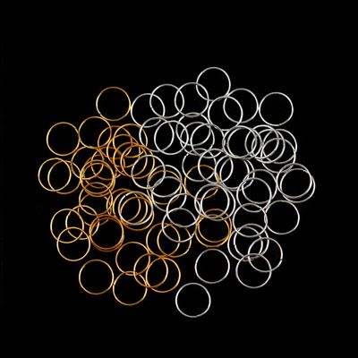 100 Pcs Hair Rings Braid Rings Hair Loop Clips for Women Hair Clips Accessories (Gold and Silver)