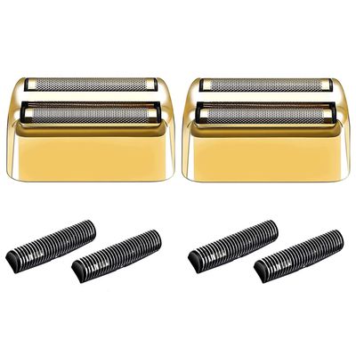 Shaver Replacement Foil and Cutters compatible with BaBylissPRO Barberology Double FXFS2 (2PC Gold)