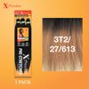 Sensationnel X-pression prestretched braiding hair - 3x braid 58 inch all kanekalon flame retardant synthetic braid for box braids and twists (1 pack, 3T2/27/613) view 2