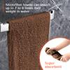 TASALON Microfiber Hair Towel for Salon - 10 Pack - 29 x 16 Inches, Quick Dry and Ultra-Soft Facial Towels with Soft Absorbant - Brown view 2