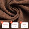 TASALON Microfiber Hair Towel for Salon - 10 Pack - 29 x 16 Inches, Quick Dry and Ultra-Soft Facial Towels with Soft Absorbant - Brown view 3