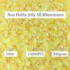 Big Pack 5mm 15000PCS Resin Rhinestone Flatback Round AB Jelly Color Rhinestones for Nail Art, Bottles, Makeup Clothes Shoes Cup DIY Crafts Supplies view 2