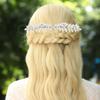 Brishow Silver Leaf Bride Wedding Hair Comb Alloy Flower Wedding Hair Accessories Crystal Bridal Hair Piece Sparkly Hair Jewerly for Women and Girls view 3
