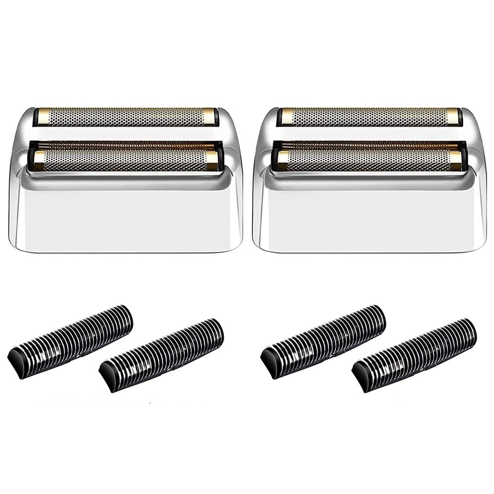 Shaver Replacement Foil and Cutters compatible with BaBylissPRO Barberology Double FXFS2 (2PC Silver)