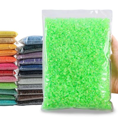 Big Pack 5mm 15000PCS Resin Rhinestone Flatback Round AB Jelly Color Rhinestones for Nail Art, Bottles, Makeup Clothes Shoes Cup DIY Crafts Supplies