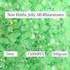 Big Pack 5mm 15000PCS Resin Rhinestone Flatback Round AB Jelly Color Rhinestones for Nail Art, Bottles, Makeup Clothes Shoes Cup DIY Crafts Supplies view 2