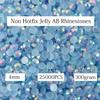 Big Pack 4mm 25000PCS Resin Rhinestone Flatback Round AB Jelly Color Rhinestones for Nail Art, Bottles, Makeup Clothes Shoes Cup DIY Crafts Supplies view 2