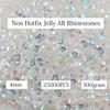 Big Pack 4mm 25000PCS Resin Rhinestone Flatback Round AB Jelly Color Rhinestones for Nail Art, Bottles, Makeup Clothes Shoes Cup DIY Crafts Supplies view 2