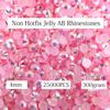 Big Pack 4mm 25000PCS Resin Rhinestone Flatback Round AB Jelly Color Rhinestones for Nail Art, Bottles, Makeup Clothes Shoes Cup DIY Crafts Supplies view 2