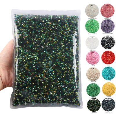 Big Pack 3mm 50000PCS Resin Rhinestone Flatback Round AB Jelly Color Rhinestones for Nail Art, Bottles, Makeup Clothes Shoes Cup DIY Crafts Supplies
