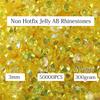Big Pack 3mm 50000PCS Resin Rhinestone Flatback Round AB Jelly Color Rhinestones for Nail Art, Bottles, Makeup Clothes Shoes Cup DIY Crafts Supplies view 2