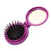 1st Choice Folding Hair Brush with Mirror,Round Mini Compact Massage Comb for Purse/Pocket,Travel Size for Girls and Women (Purple) view 1