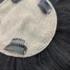 MorningWigs 13 * 15cm Full Silk Based Curly Hair Topper With 10A Grade Human Remy Hair Extension Clips For Women Thinning Hair Help Hair Extension (14 Inches, Chestnut Brown) view 3