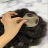 MorningWigs 13 * 15cm Full Silk Based Curly Hair Topper With 10A Grade Human Remy Hair Extension Clips For Women Thinning Hair Help Hair Extension (14 Inches, Chestnut Brown) view 4