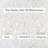 Big Pack 3mm 50000PCS Resin Rhinestone Flatback Round AB Jelly Color Rhinestones for Nail Art, Bottles, Makeup Clothes Shoes Cup DIY Crafts Supplies view 2