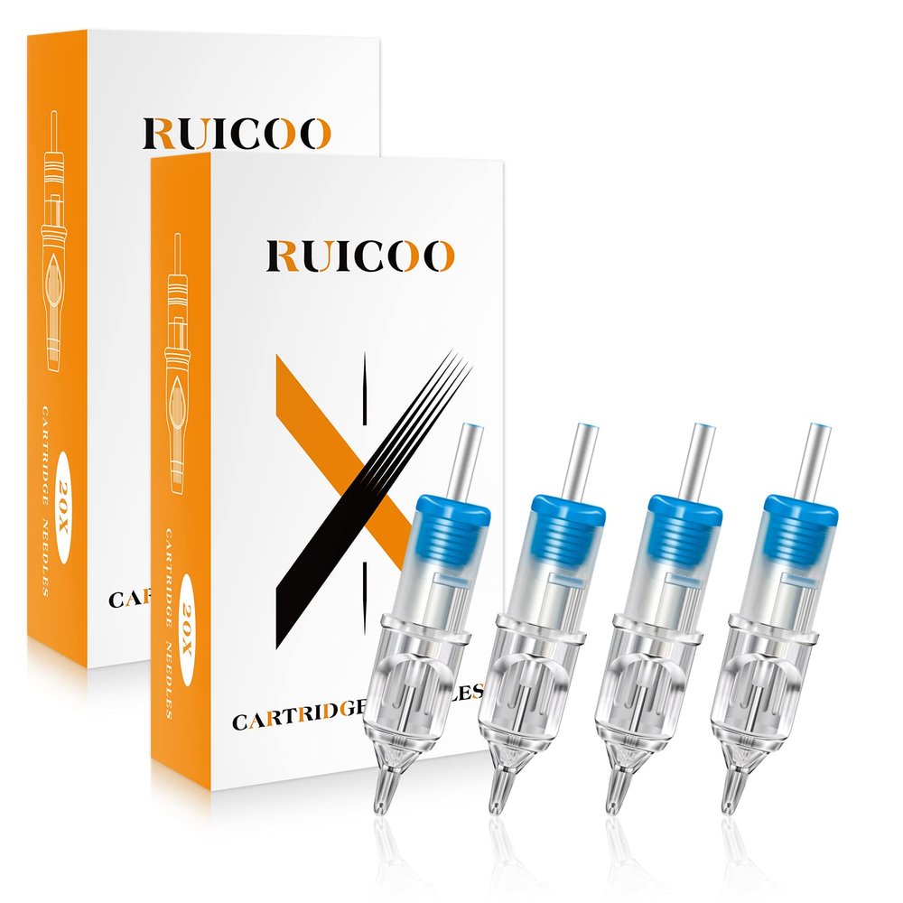 Tattoo Cartridge Needles - 40Pcs Mixed Sizes Tattoo Needles Cartridge Round Shader 3RS 5RS 7RS 9RS for Tattoo Kit and Tattoo Artists