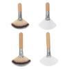 Facial Fan Brushes 4Pcs Soft Bristle Face Highlighting Blush Brush, Face Makeup Brush for Women Fan Brushes Esthetician Cosmetic for Peel Glycolic Makeup for Mud Cream view 1