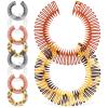 Lurrose Full Circular Stretch Comb Flexible Plastic Circle Comb Headband Stretch Hair Comb Holder for Women 10 Pieces 3 Colors view 1
