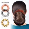Lurrose Full Circular Stretch Comb Flexible Plastic Circle Comb Headband Stretch Hair Comb Holder for Women 10 Pieces 3 Colors view 2