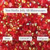 Big Pack 3mm 50000PCS Resin Rhinestone Flatback Round AB Jelly Color Rhinestones for Nail Art, Bottles, Makeup Clothes Shoes Cup DIY Crafts Supplies view 2