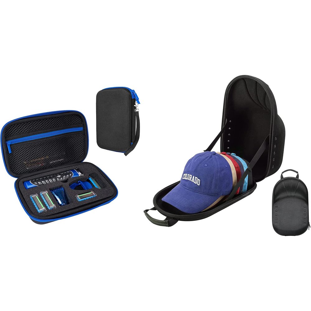 ProCase Trimmer Travel Case Bundle with Hat Travel Case