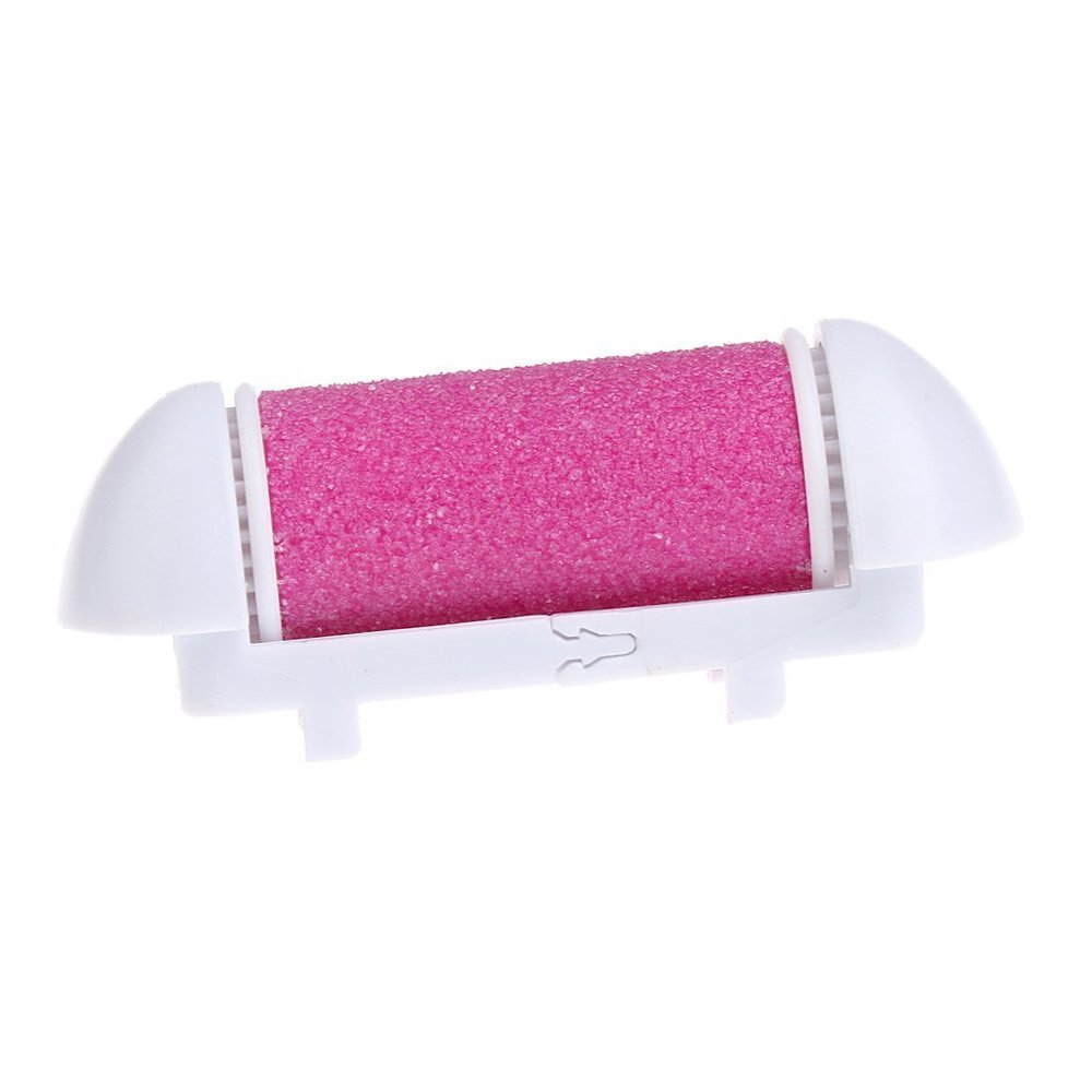 SGerste 1Pc Pro Extra Coarse Replacement Roller Refill Heads for Electronic Foot File with Diamond Crystals Cuticle Callus Remover - Rose Red