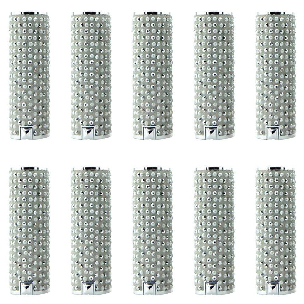 3.5g Empty Lipstick Tube with Pearl Plastic Refillable DIY Lip Balm Deodorant Case Holder Lip Balm Container with PP Plastic Inner for Women Girl DIY Makeup Lipstick Cosmetics Silver Pack of 10