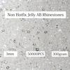 Big Pack 3mm 50000PCS Resin Rhinestone Flatback Round AB Jelly Color Rhinestones for Nail Art, Bottles, Makeup Clothes Shoes Cup DIY Crafts Supplies view 2