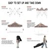 10x10 Henna Tattoo Themed Pop Up Canopy Tent, Dye-Sub Printed Artists Tent for Natural Henna Body Art and Face Painting(Heavy Duty Aluminum Frame & 600D PU Coated Polyester) view 4