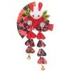 Japanese Hair Clips Kimono Flower HairPin, Women Girls Kimono Hanfu Rabbit Hair Accessories Kanzashi Flower Hair Tie Band Clip Gift (Black) view 1