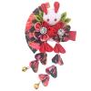Japanese Hair Clips Kimono Flower HairPin, Women Girls Kimono Hanfu Rabbit Hair Accessories Kanzashi Flower Hair Tie Band Clip Gift (Black) view 3
