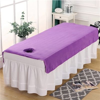 Soft Spa Massage Treatment Table Bed Cover with Face Hole Reusable Massage Table Cover Sheet Beauty Salon Bed Sheets for Massage Tables and Spas-I 31x75inch(80x190cm)