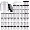 48 Pack 8 OZ Plastic Jars Round Clear Cosmetic Container Jars with Lids, Eternal Moment Plastic Slime Jars for Lotion, Cream, Ointments, Makeup, Eye shadow, Rhinestone, Samples, Pot, Travel Storage view 1