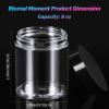 48 Pack 8 OZ Plastic Jars Round Clear Cosmetic Container Jars with Lids, Eternal Moment Plastic Slime Jars for Lotion, Cream, Ointments, Makeup, Eye shadow, Rhinestone, Samples, Pot, Travel Storage view 2
