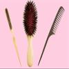 HAIR ENVIOUS BUNDLE, Carbon Wide Tooth Comb, Professional hair brush and Volume Creator, All Types, Thick to Fine density Curly Texture. Hairstyling Tools, BEACH waves, Healthy Scalp view 1
