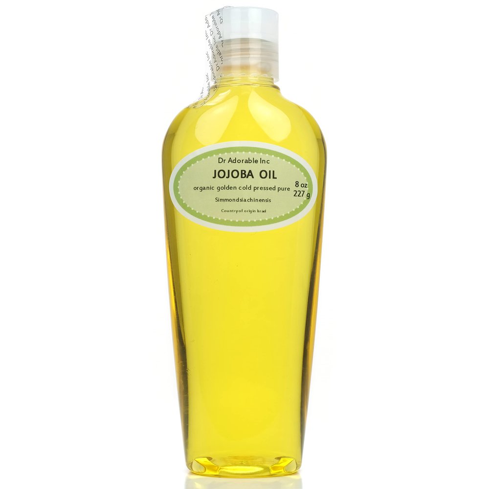 Dr Adorable - 8 oz - Jojoba Oil Golden - 100% Pure Natural Unrefined Organic Cold Pressed